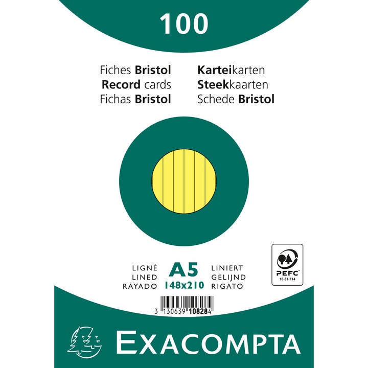 Actual product image Exacompta Index cards (148 x 210 mm, 205 g/m², 100 x)