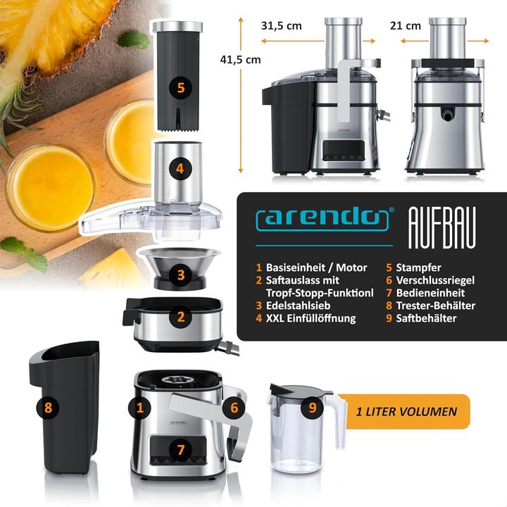 Produktbild Arendo Entsafter mit Display