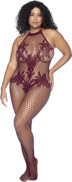 Produktbild Mapale Vino Noir Floral Fishnet Bodystocking Plus Size (XXL)