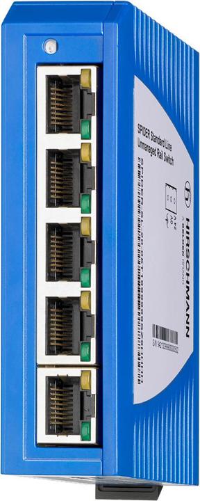 Actual product image Hirschmann HI SPIDER Railswitch unmanaged 942132001 SL-20-05T19999SY9HHH (5 Ports)