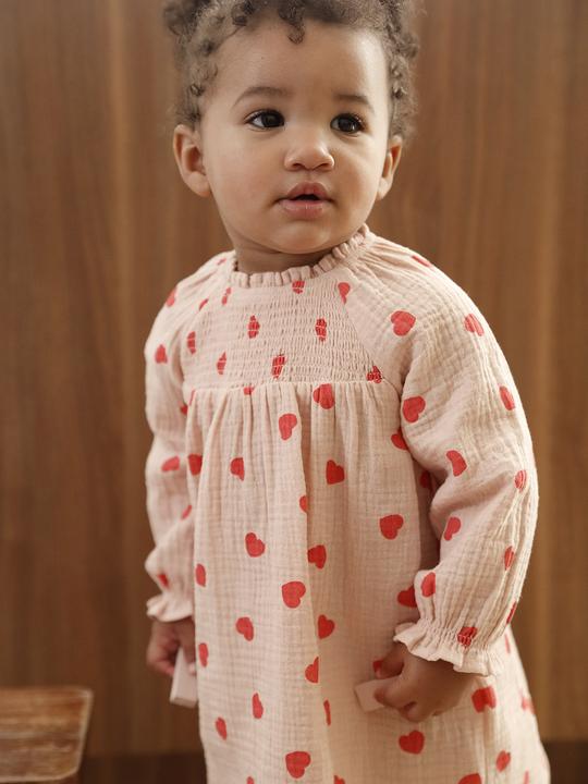 Produktbild Vertbaudet Baby Musselin-Kleid mit Herzen (98)