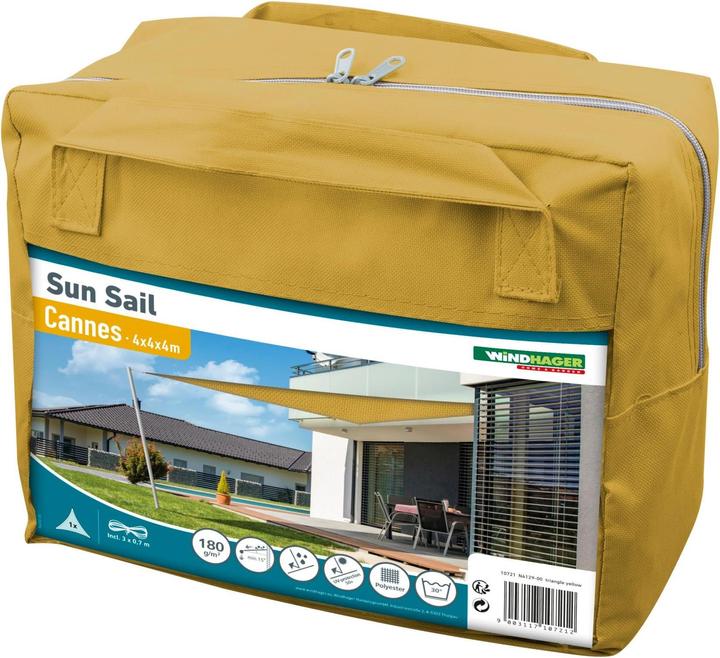 Immagine prodotto Windhager Vela solare Cannes, 4 m, triangolo, giallo (4 x 4 m)