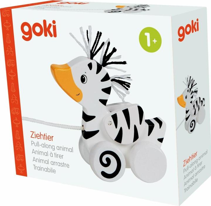 Actual product image Goki Pulling animal zebra duck
