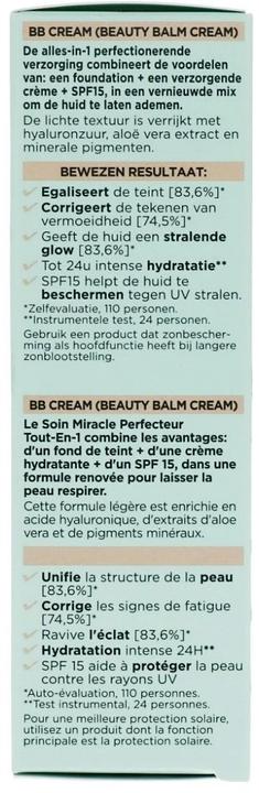 Produktbild Garnier BB Cream Classic Medium 50ml (MEDIUM, 50 ml)