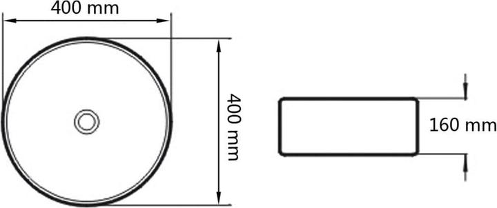 Immagine prodotto vidaXL Lavandino del bagno (400 mm, 400 mm)