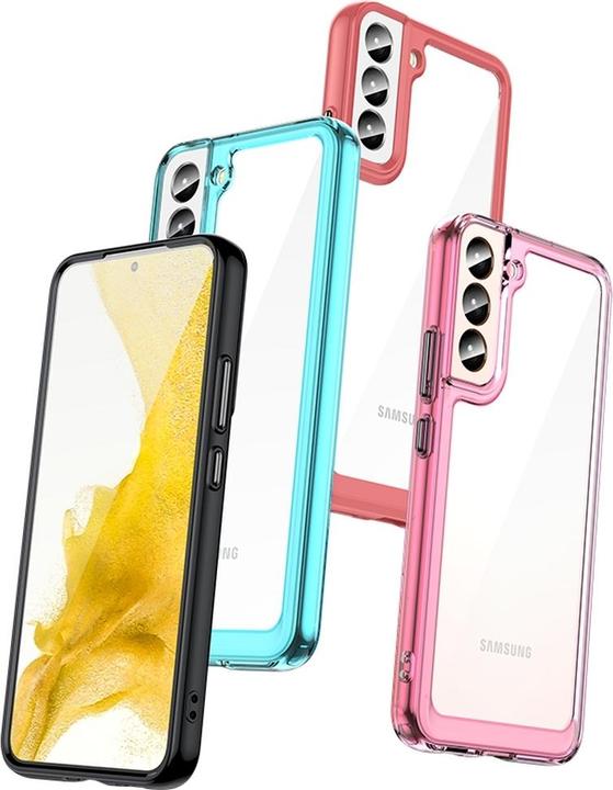 Produktbild Hurtel Outer Space Case Cover für Samsung Galaxy S22 + (S22 Plus) Hardcover mit Gelrahmen Rot (Samsung Galaxy S22+)