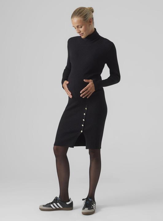 Produktbild Vero Moda Maternity VMMABA BUTTON LS ROLLNECK DRESS GA Strickkleid (L)