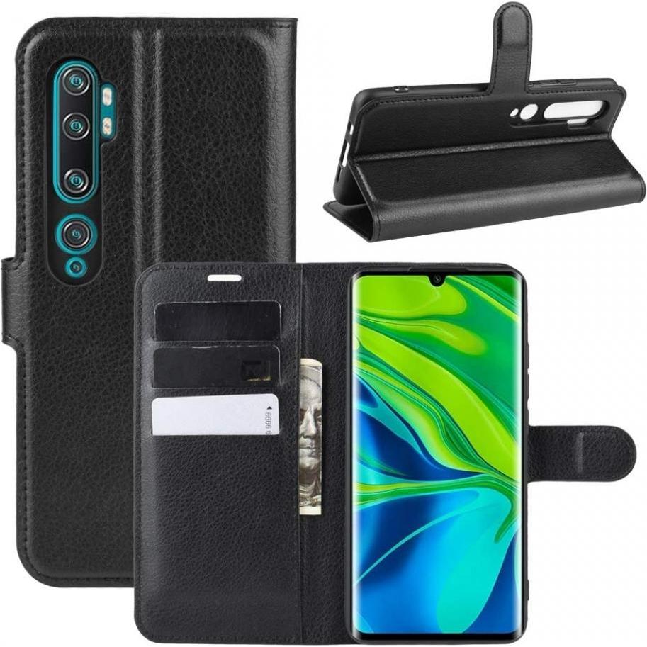 Screenguard Xiaomi Mi Note 10 Leather Guard Lederhülle (Xiaomi Mi Note 10), Smartphone Hülle, Schwarz