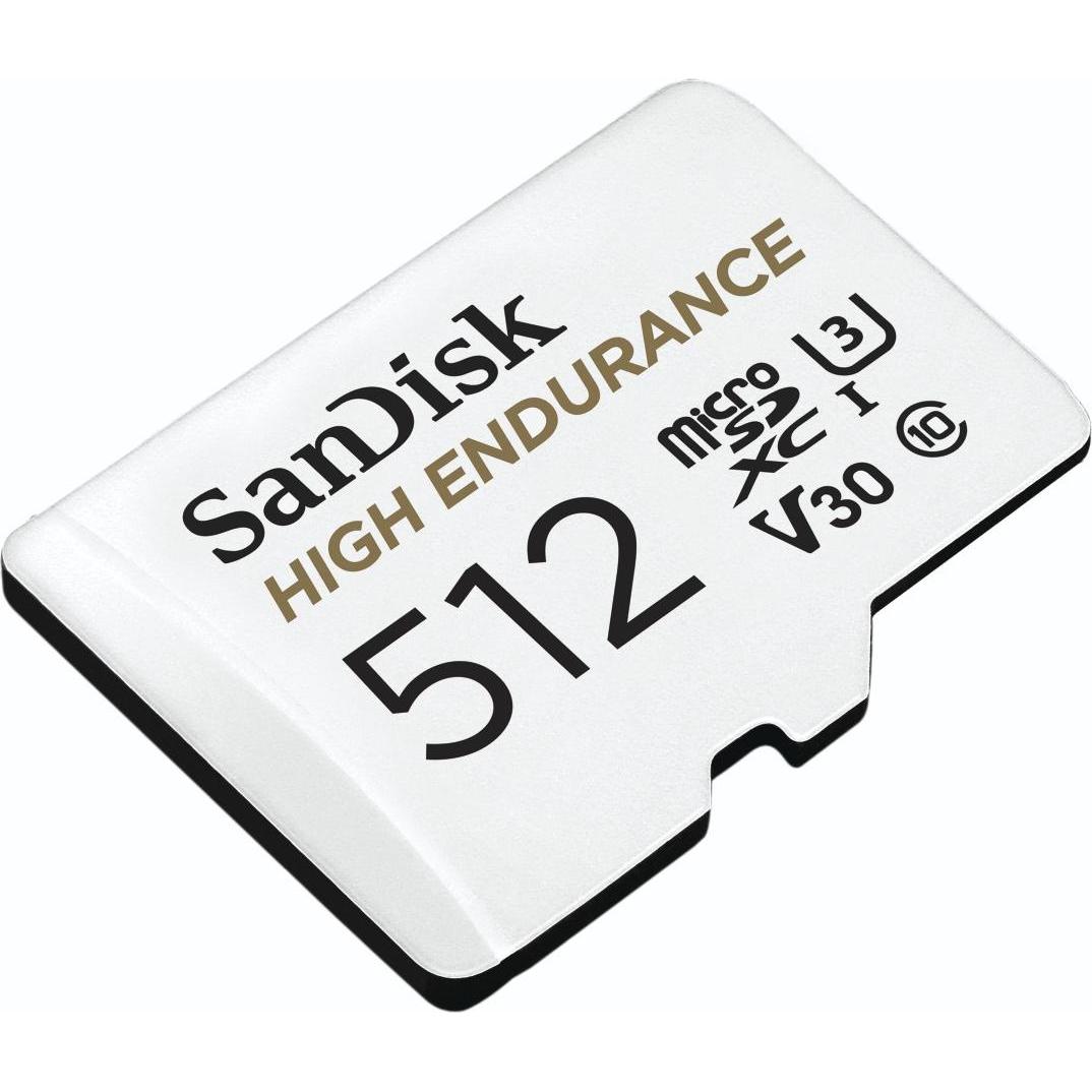 Thumbnail - SanDisk High Endurance (512 GB, microSDXC, U3, UHS-I), Speicherkarte, Weiss