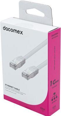 Produktbild Dacomex RJ45 CAT. 6 F/UTP network cable white - 0.5 m (F/UTP, CAT6, 0.50 m)