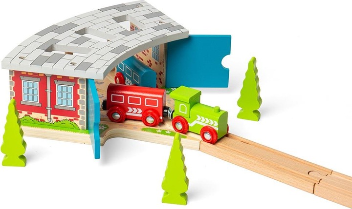 Actual product image Bigjigs Triple Engine Shed