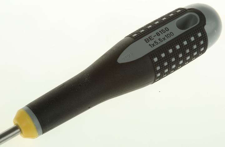 Produktbild Bahco ERGO Schraubendreher für Schlitzschrauben mit 3-Komponenten-Griff, 1 mm × 5,5 mm × 100 mm (Schlitzschrauben)