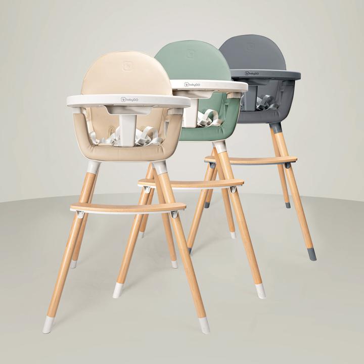 Actual product image BabyGo Skandi high chair green (Highchair)