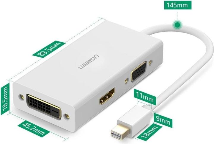 Ugreen Mini Display Port auf HDMI, VGA und DVI Adapter (Mini DP, DVI)