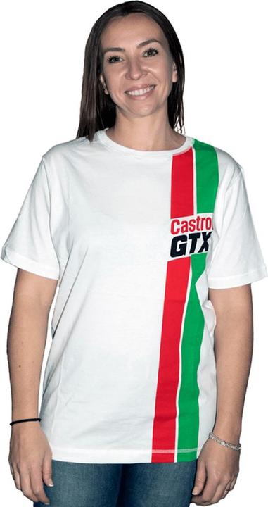 Actual product image Castrol Unisex Adult Classic GTX Stripe Logo T-Shirt (M)
