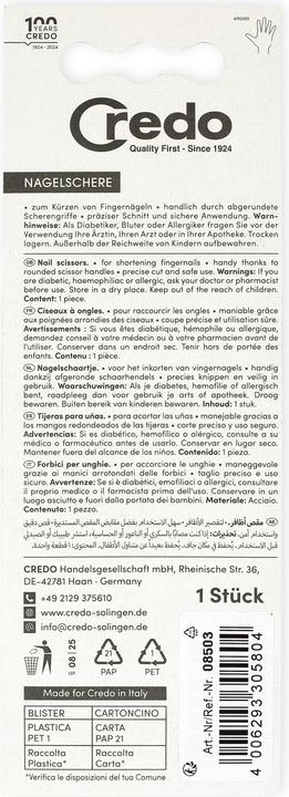 Produktbild Credo Nagelschere 9cm