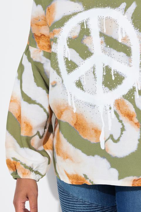 Actual product image Angel of Style A-line tunic with batik pattern and peace sign (42)