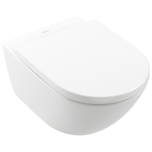 Thumbnail - Villeroy & Boch, Toilette + Bidet, V&B Combipack SUBWAY 3.0 m WWC ti. TwistFlush und WC-Sitz weiss C+