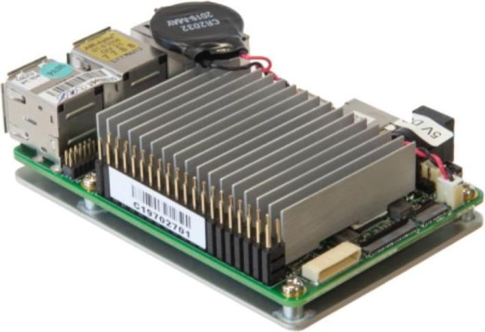 Actual product image Aaeon UP-CHT01-A20-0432-A11 - UP board with z8350 CPU, 4 GB RAM + 32 GB eMMC, passive heatsink