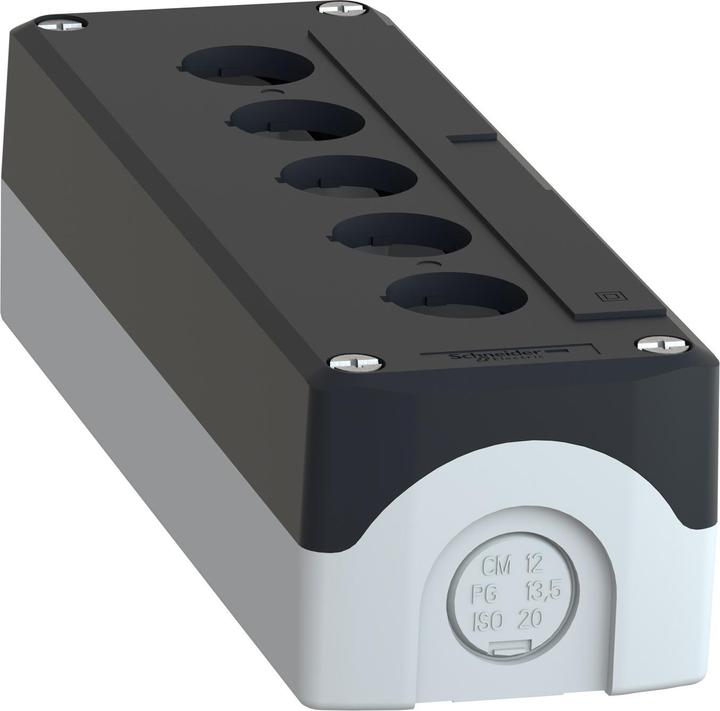 Actual product image Schneider Electric Pushbutton housing 22mm 5 hole gray