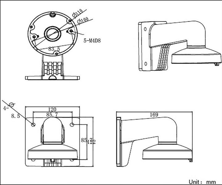 Produktbild Hikvision DS-1272ZJ-110-TRS - Kamera Kegelhalter (Montage-Kit)