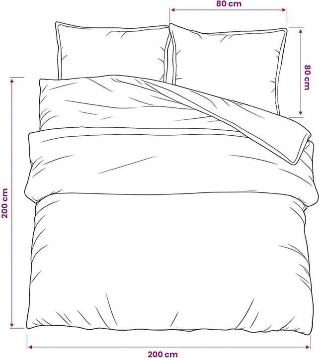 Actual product image vidaXL Bettwäsche Set (Bedding set, 200 x 200 cm, 80 x 80 cm)