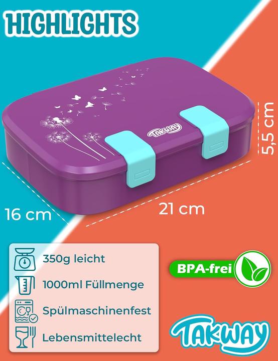 Produktbild Takeway Kinder Bento Box Pusteblume