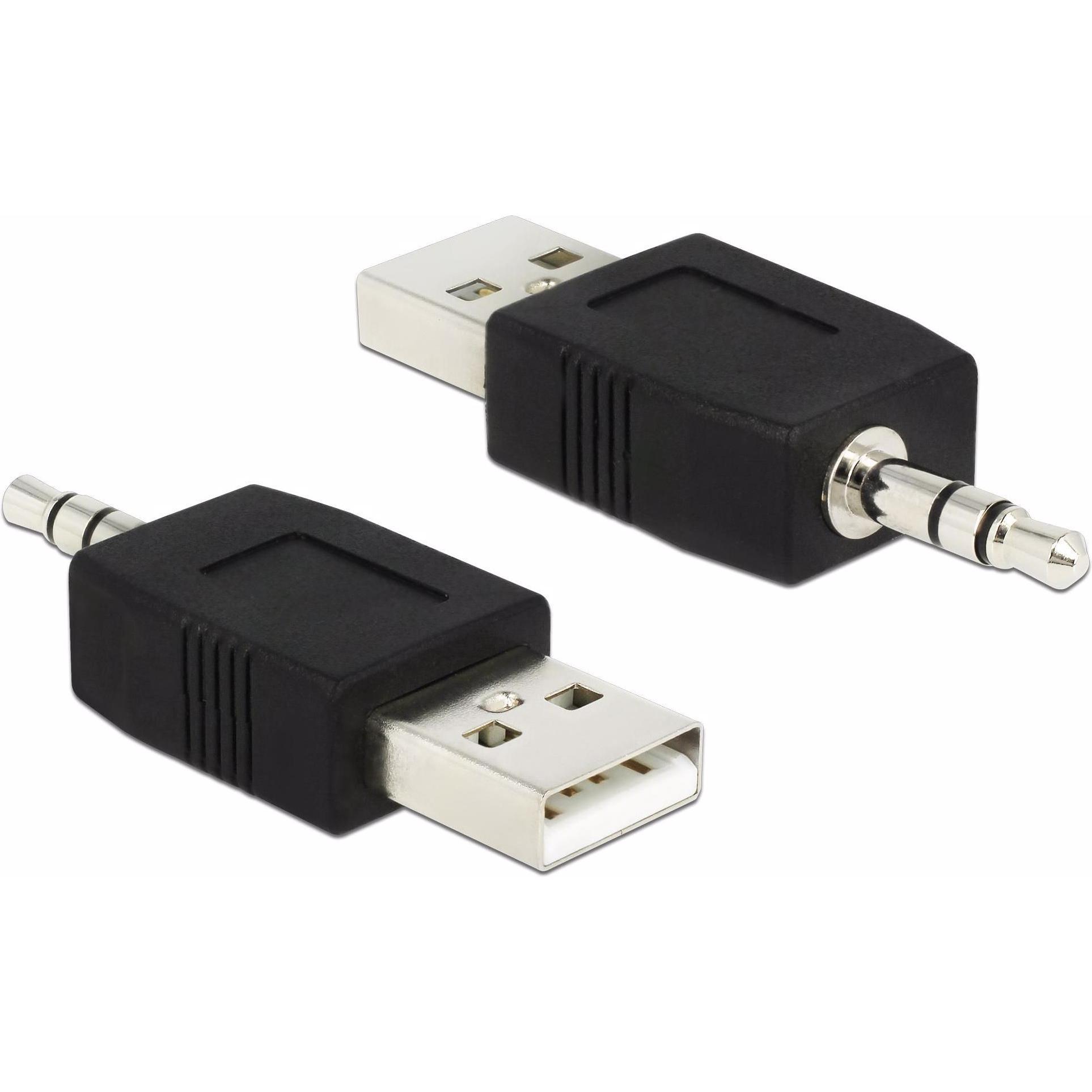 Delock USB 2.0 zu (USB 2.0, 12.50 cm), Data + Video Adapter, Schwarz