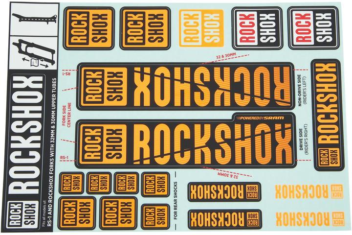 Actual product image RockShox Bike fork sticker kit until 2018