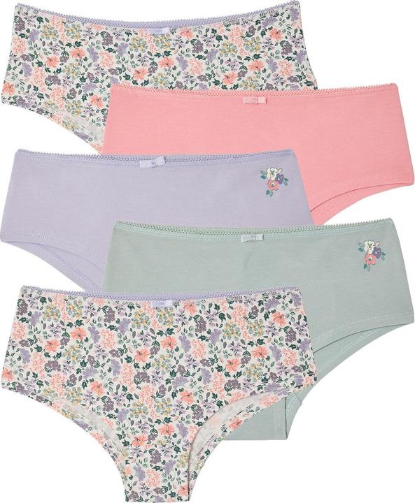 Immagine prodotto Vertbaudet 5er-Pack Mädchen Shortys aus Bio-Baumwolle (86, Confezione da 5 pezzi)