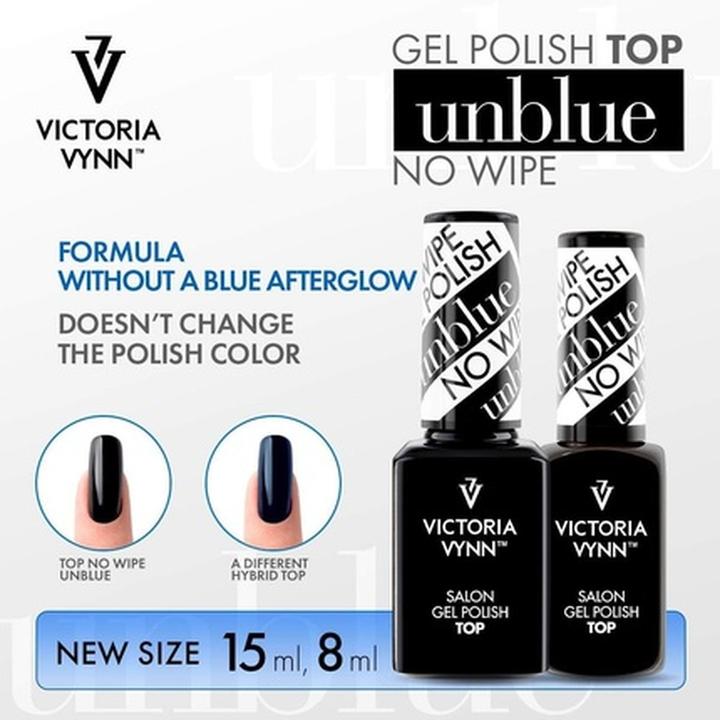 Immagine prodotto Visconti Di Modrone Victoria Vynn Unblue No Wipe Top Coat Smalto Gel ibrido UV/LED per unghie a strappo 15ml (Non blu, Smalto per unghie effetto gel)