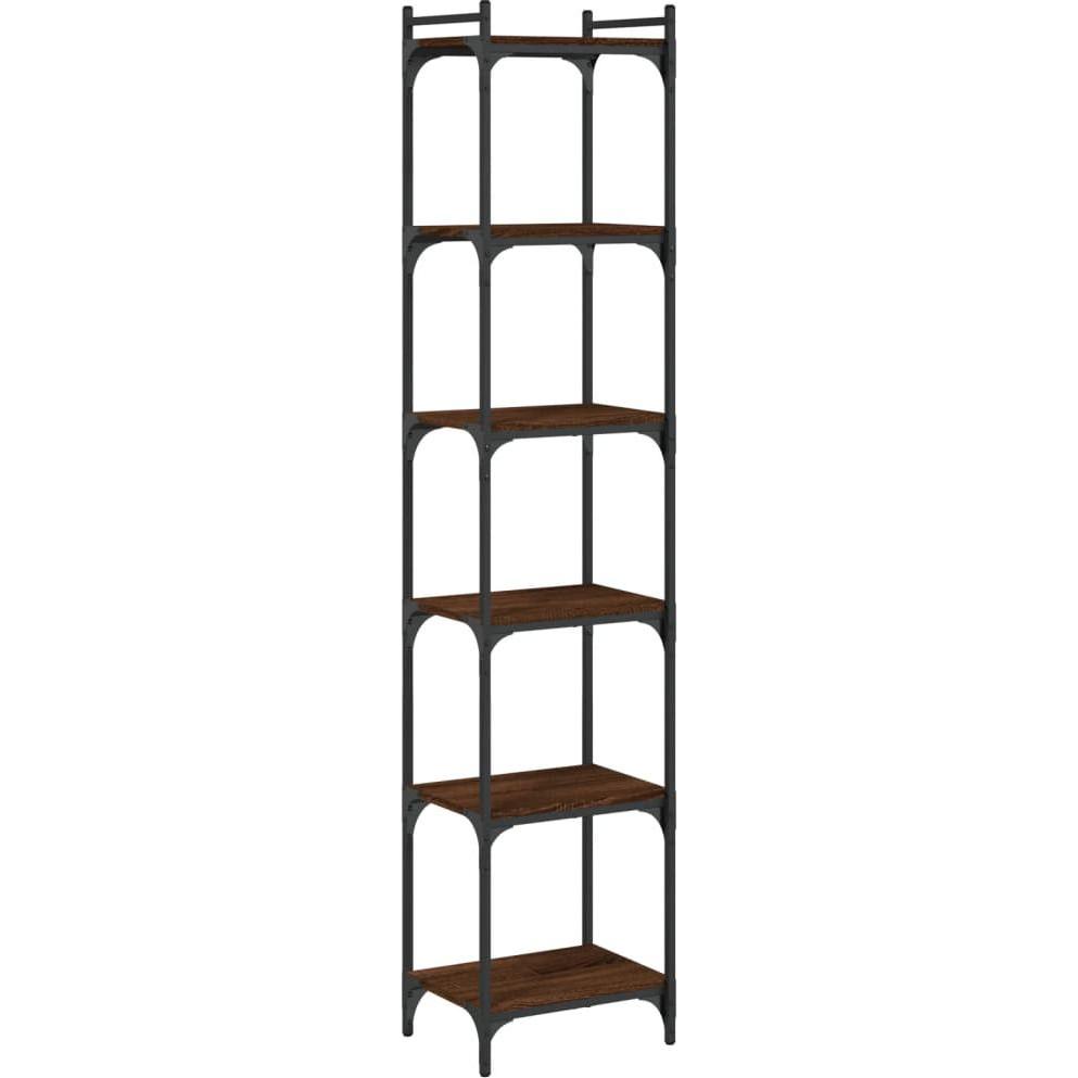 VidaXL, Regal, Bücherregal 6 Böden Braun Eiche-Optik 40x30x188cm