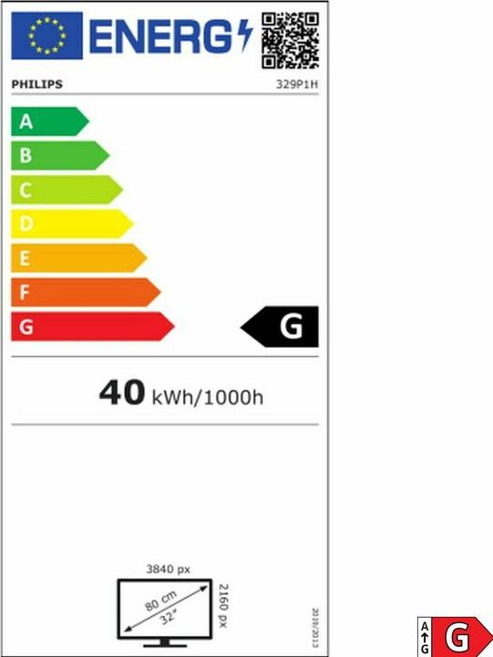 Energielabel Philips 329P1H (3840 x 2160 Pixels, 31.50")