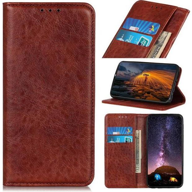 Thumbnail - MU Classic Litchi V Leder Bookcover Series (Honor V30 Pro), Smartphone Hülle, Braun