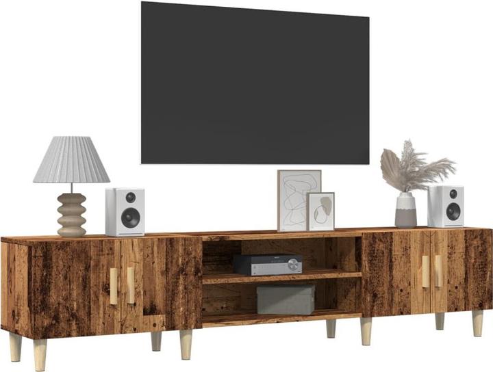 Actual product image vidaXL TV Schrank Tisch Lowboard Fernsehschrank Fernsehtisch Altholz-Optik (180 x 31.5 x 40 cm)