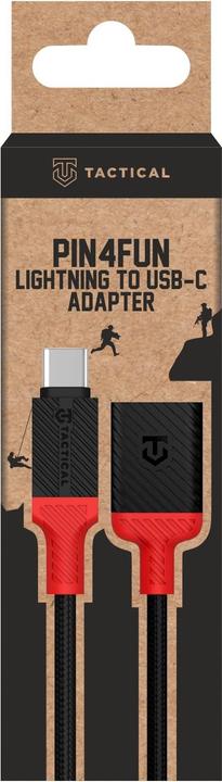Immagine prodotto Source Adattatore tattico Pin4Fun USB-C/Lightning 0,1 m nero/rosso (0.10 m)