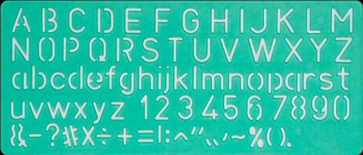 Immagine prodotto Linex Set di stencil per font (30 mm)