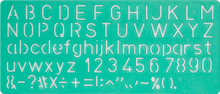 Actual product image Linex Font stencil set (30 mm)