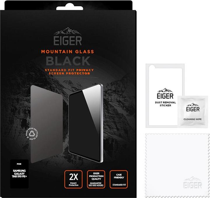 Produktbild Eiger Privacy Sichtschutz-Glas Standard Fit Mountain Glass Tablet Black (1 Stk., Samsung Galaxy Tab S10 FE+)