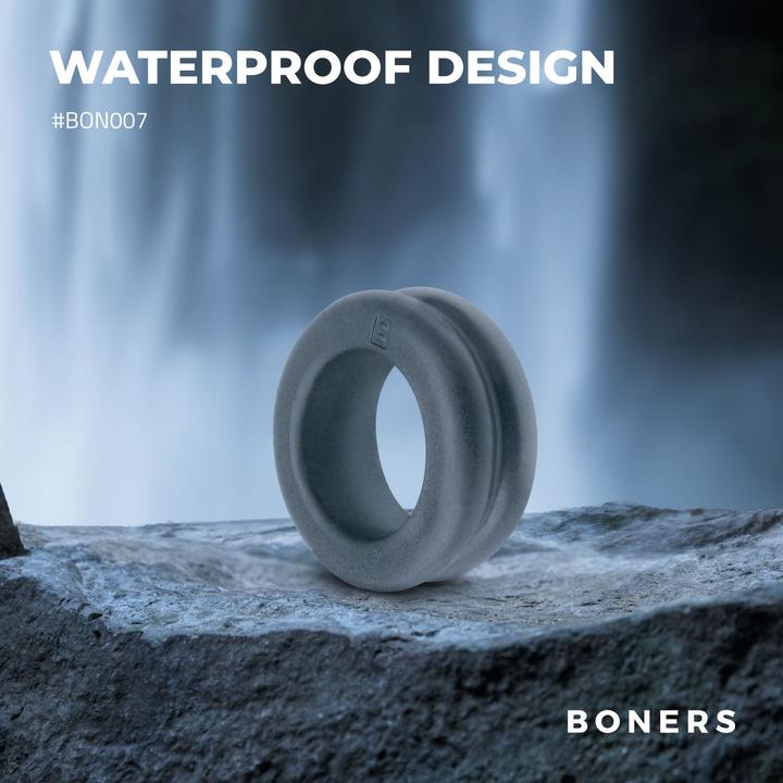 Actual product image Boners Ribbed Cock Ring (2 cm)