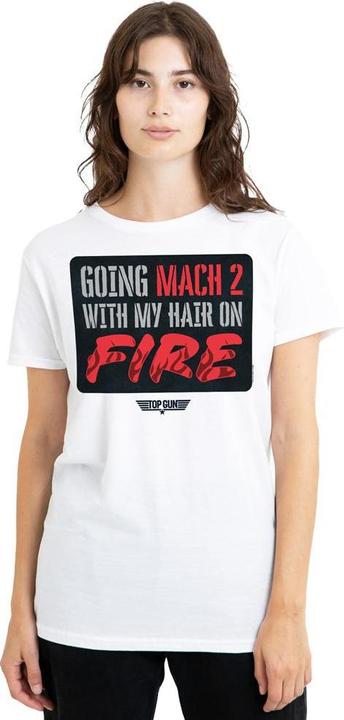 Actual product image Top Gun Unisex Adult Mach 2 Hair On Fire T-Shirt (S)