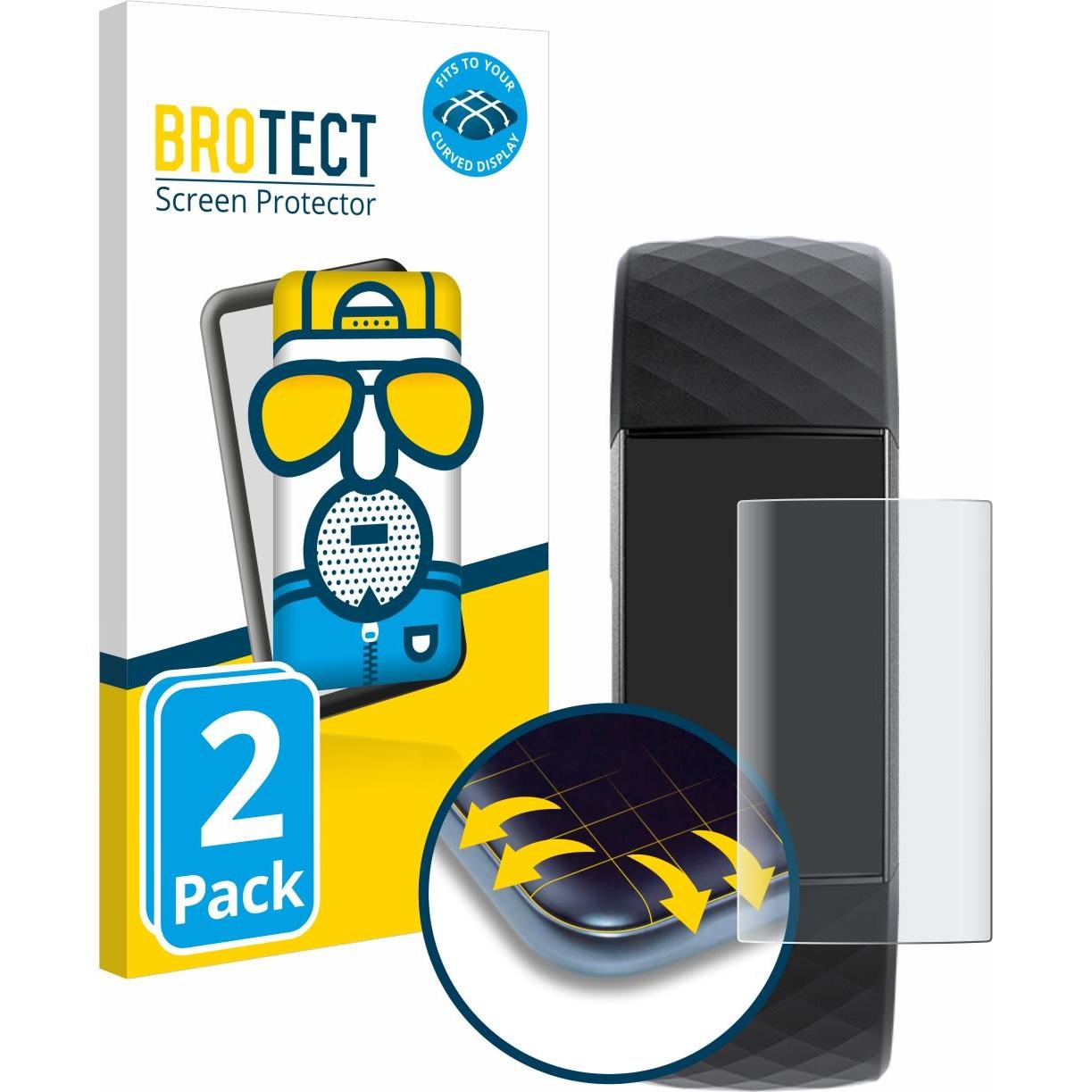 BROTECT Full-Cover Displayschutz Matt, Smartwatch Schutzfolie, Grau