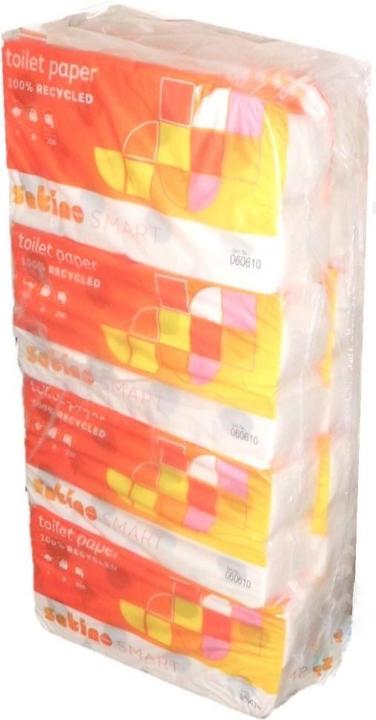 Actual product image Wepa 64xSatino Smart toilet paper 3-ply white - 1 bag of 8x8 rolls (8 pcs.)