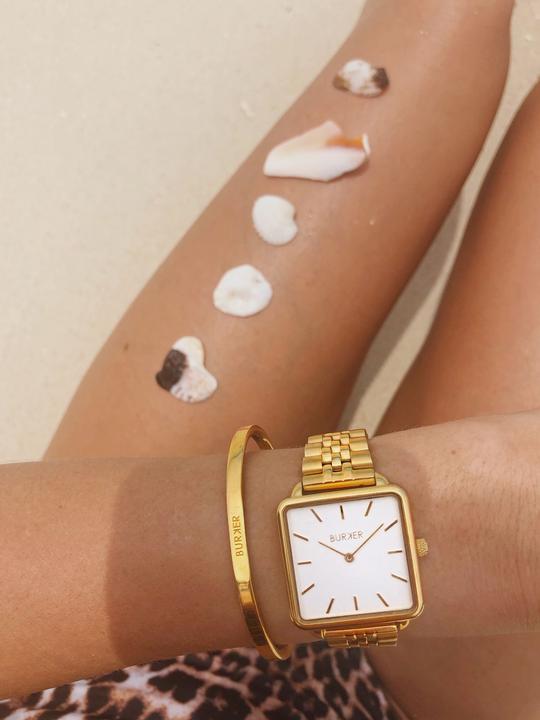 Actual product image Burker Watches Uhr Chloe Gold White Limited Edition (Analogue wristwatch, 28 mm)