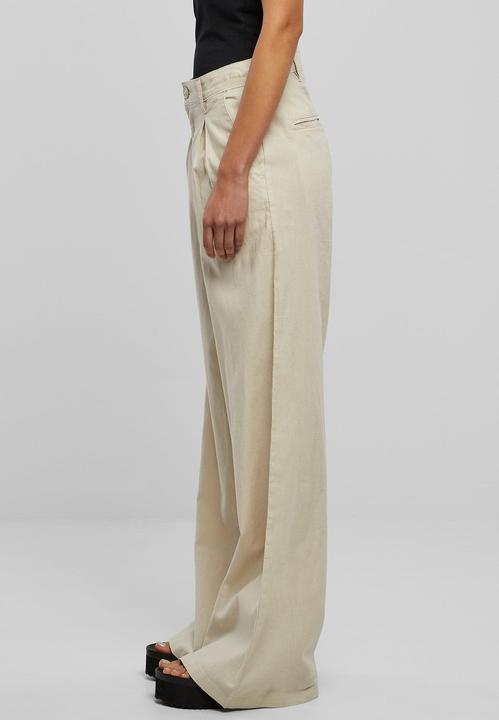 Produktbild Urban Classics Ladies High Linen Mixed Wide Leg Pants (30)
