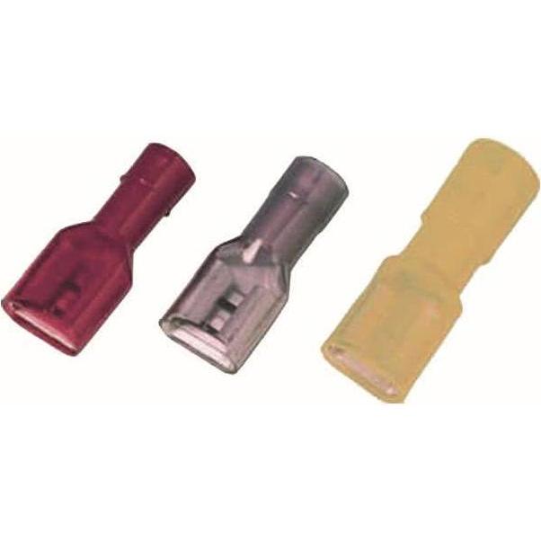 Intercable, Kabelverbindung, Vollisolierte ICIQ148FHVI Flachsteckhülse 0,5-1qmm 4,8x0,8 rot