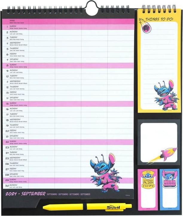 Produktbild Disney Stitch – Wandkalender/Planer 2024/2025 (30 x 34 cm)