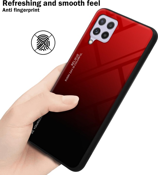 Productafbeelding Cadorabo TPU 2 Kleuren Glazen Hoesje (Samsung Galaxy M22, Samsung Galaxy A22, Samsung Galaxy A32)