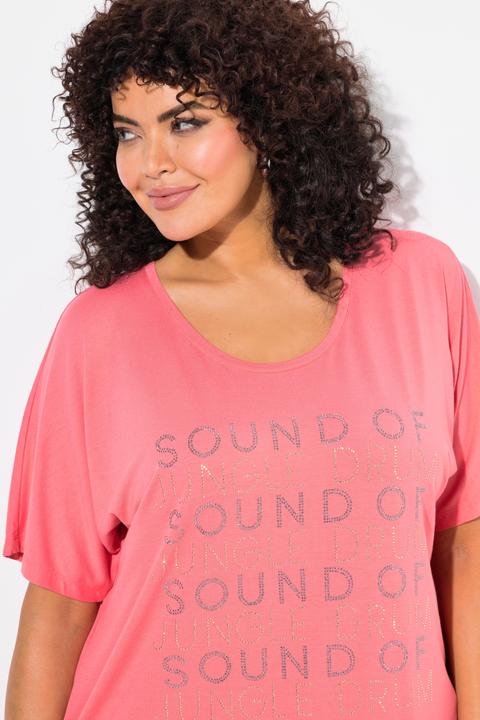 Actual product image Ulla Popken Jungle Drum Short Sleeve Graphic Tee (58)
