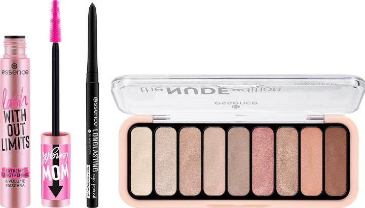 Produktbild essence the NUDE edition eye set (10 Pretty In Nude, 01 black fever, 01 Ultra Black)